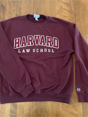 Champion Harvard Law School Crewneck Sweatshirt - Maroon